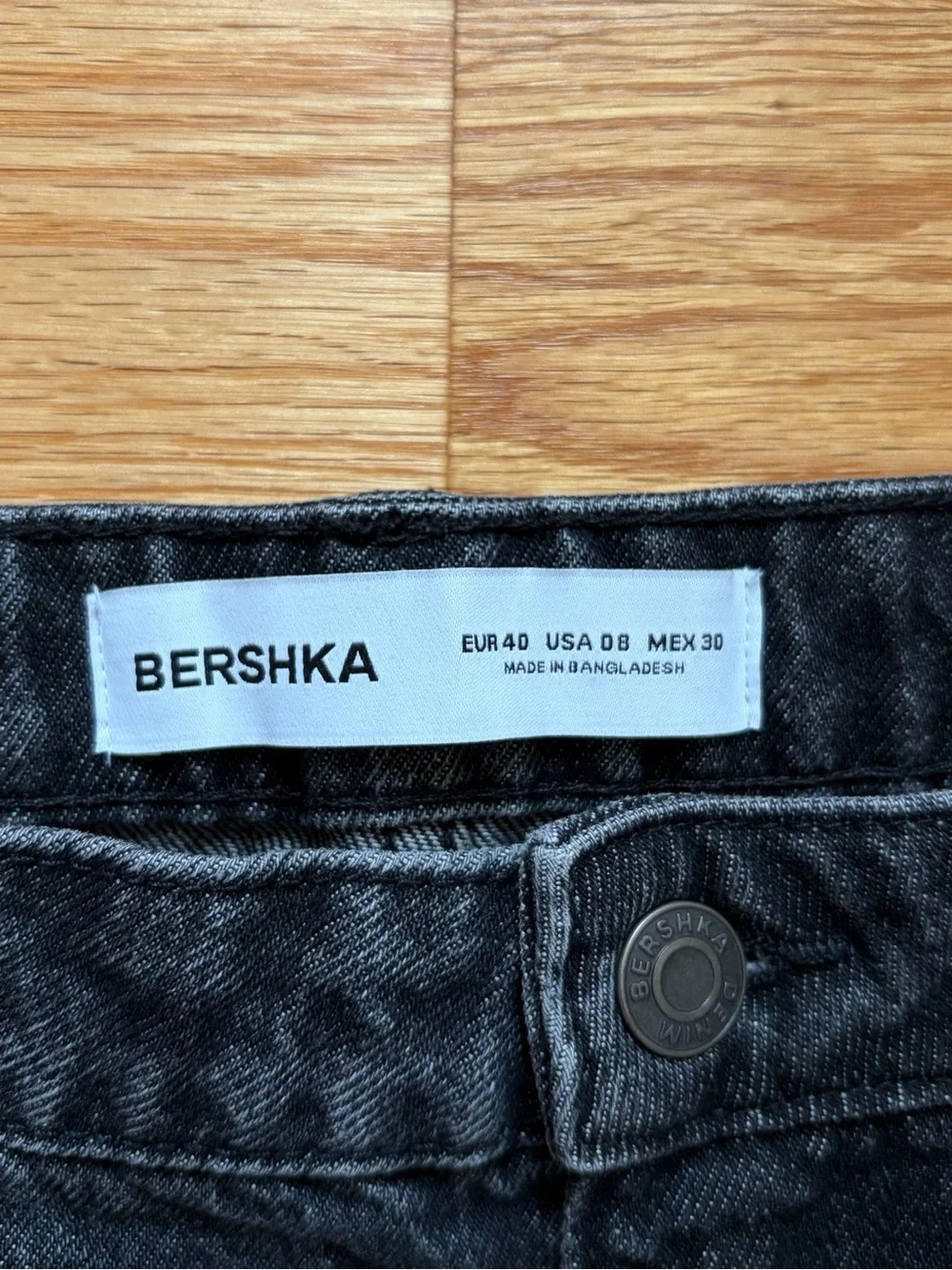 Bershka  Black Denim Jean Shorts